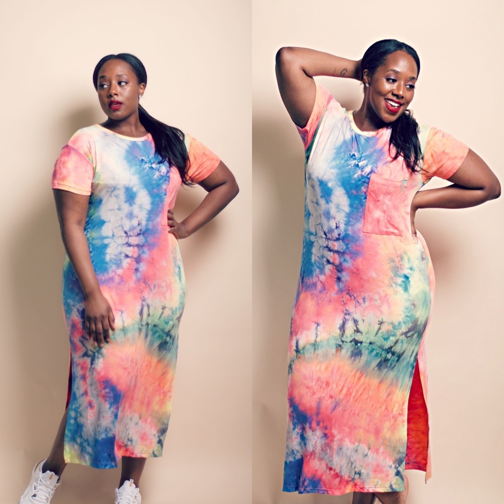 Pink Tie Dye Dress
